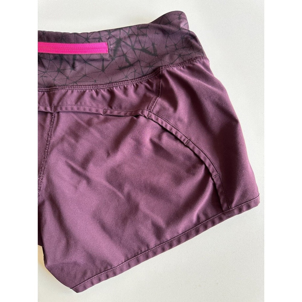 Lululemon Run Times Short 4 Way Stretch 4" Star Crushed Black Cherry Size 4 - Picture 16 of 16